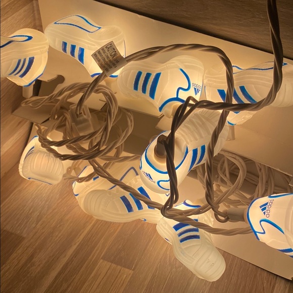 Adidas White and Blue Shoe String Lights royal blue eggshell vintage - Picture 10 of 10